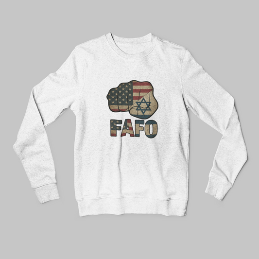 Crewneck Fleece Sweatshirt- FIST FAFO