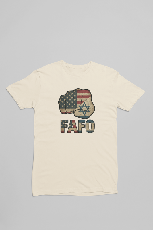 Heathered Crew Neck Tee- FIST FAFO