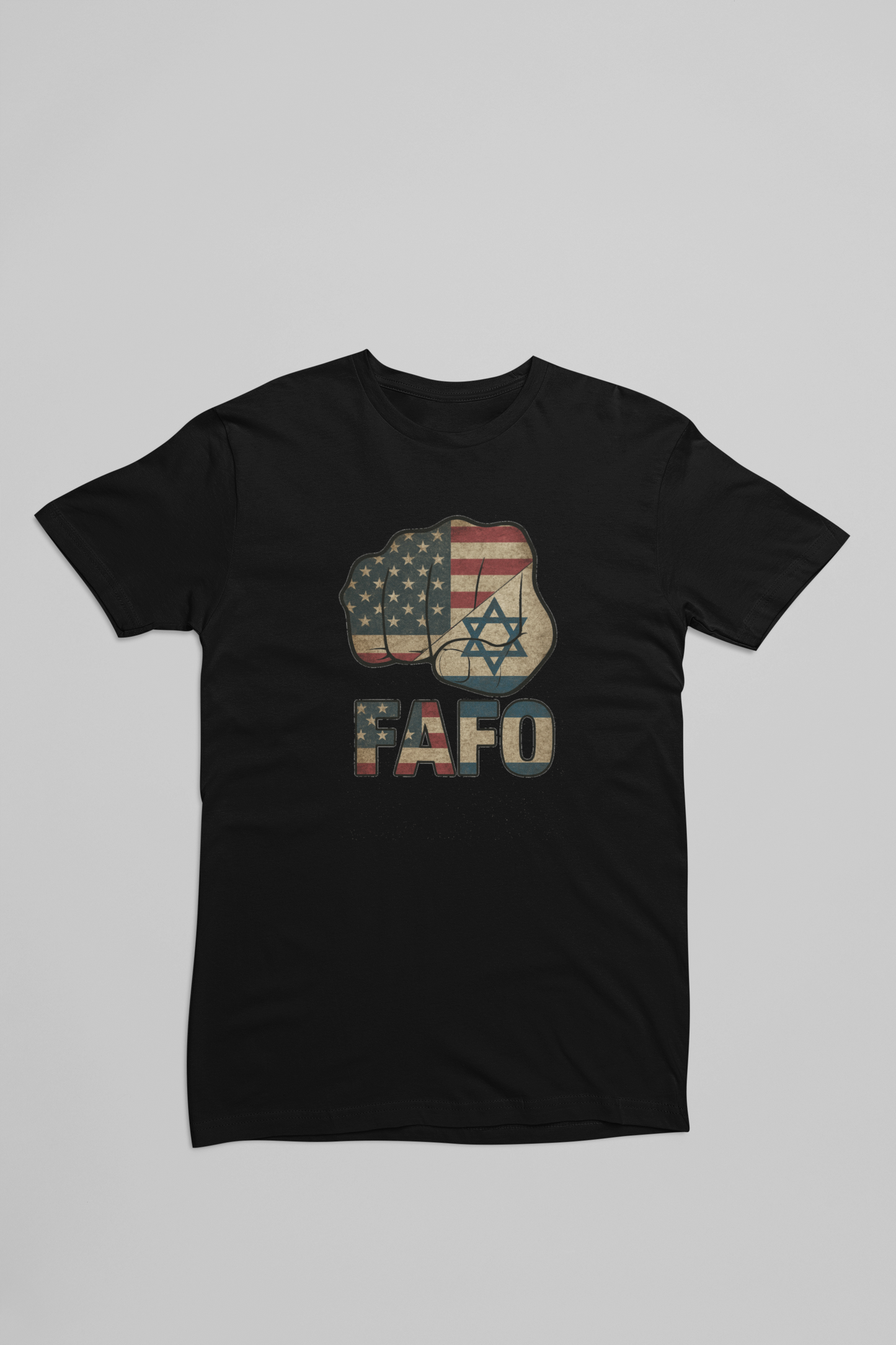 Heathered Crew Neck Tee- FIST FAFO