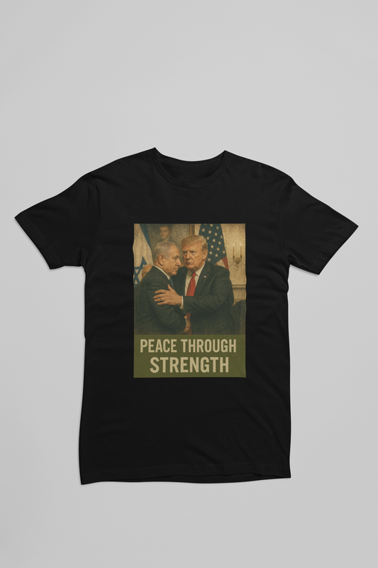 Heathered Crew Neck Tee- PEACE THROUGH STRENGTH