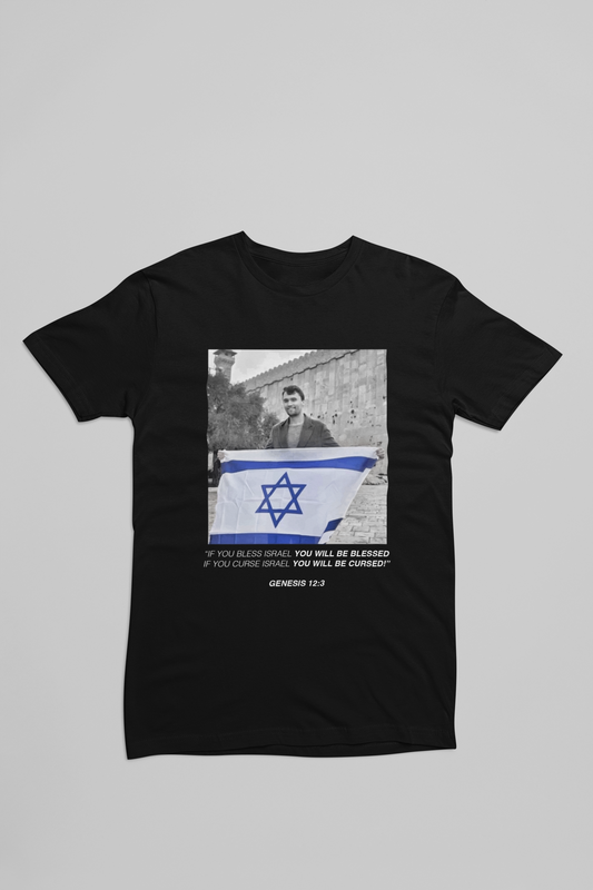Heathered Crew Neck Tee- CHARLIE KIRK ISRAEL