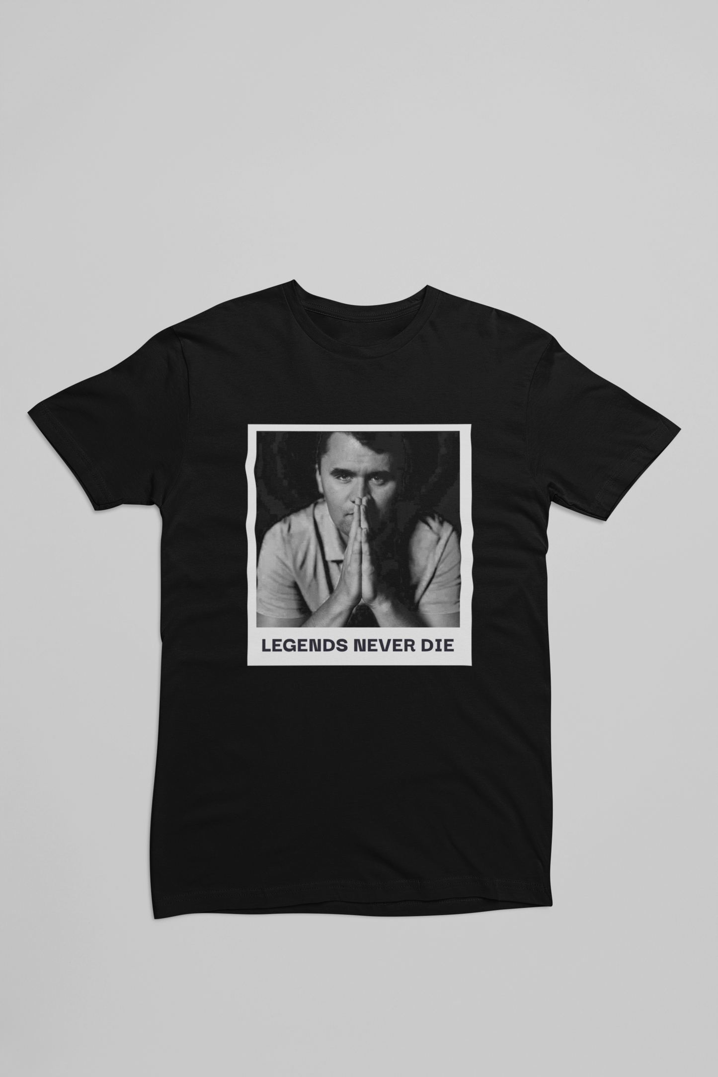 Heathered Crew Neck Tee- LEGENDS NEVER DIE