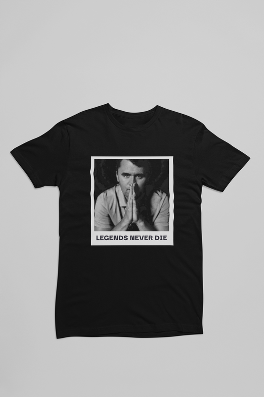 Heathered Crew Neck Tee- LEGENDS NEVER DIE