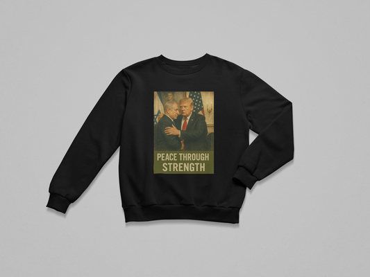 Crewneck Fleece Sweatshirt- PEACE THROUGH STRENGTH