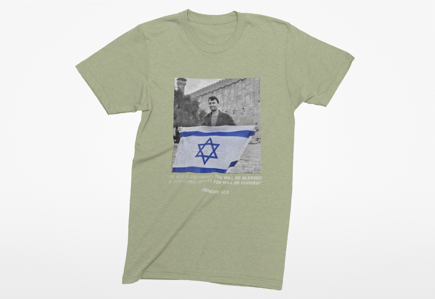 Heathered Crew Neck Tee- CHARLIE KIRK ISRAEL