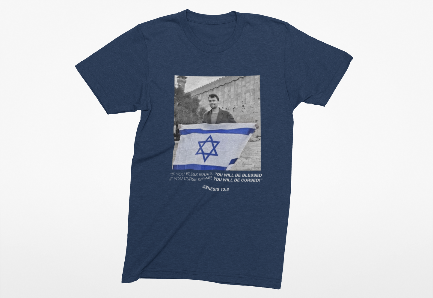 Heathered Crew Neck Tee- CHARLIE KIRK ISRAEL