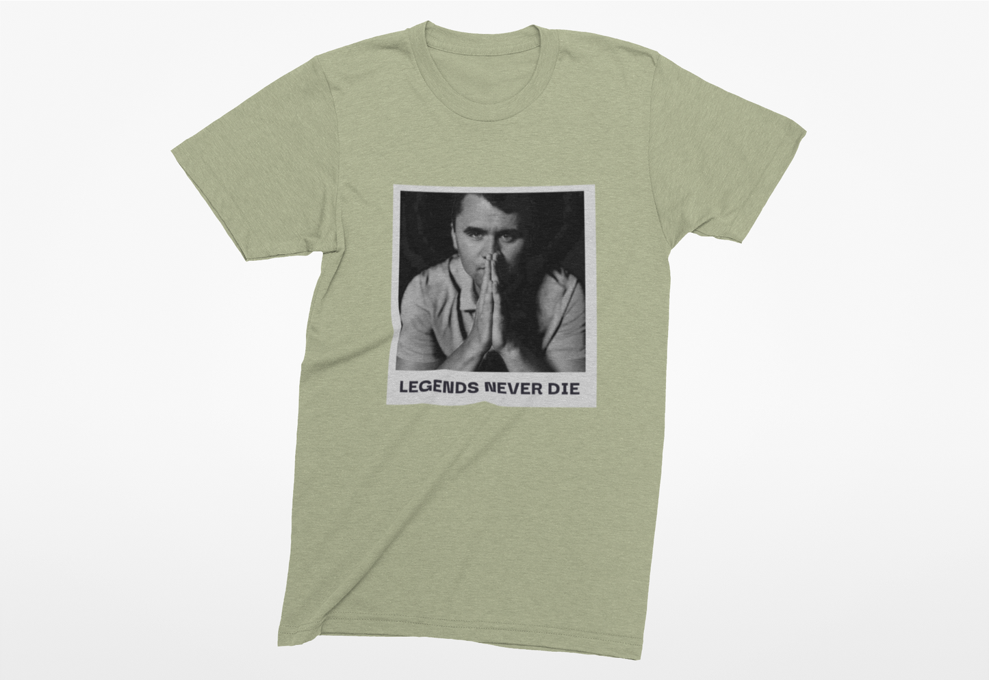 Heathered Crew Neck Tee- LEGENDS NEVER DIE